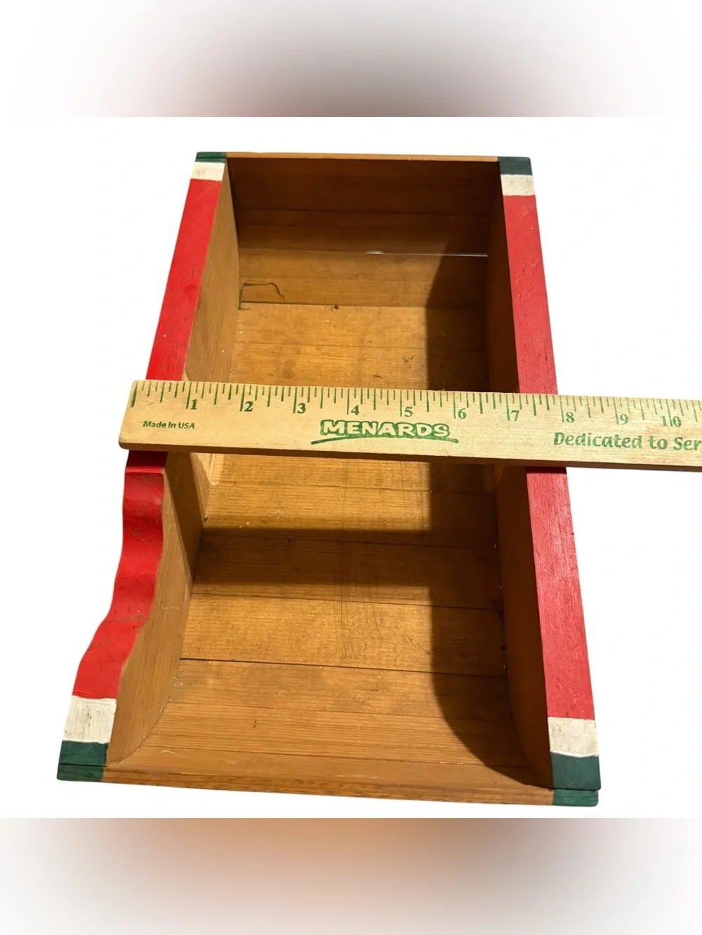 Vintage Handcrafted Wood Watermelon Basket W/ Plate Folk Art Picnic